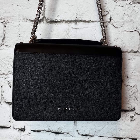 MICHAEL KORS JADE BLACK MULTI Calf Hair and Leather Shoulder Bag - Picture 6 of 12